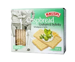 Knuspi Crispbread graham a bylinky 150g