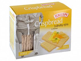 Knuspi Crispbread 3 druhy sýra 150g Knuspi Crispbread 3 druhy sýra 150g