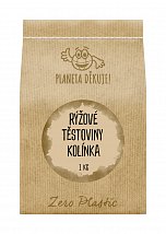 Rýžové těstoviny kolínka - Zero plastic Rýžové těstoviny kolínka - Zero plastic