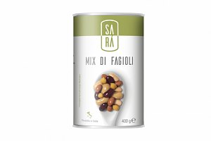 Mix fazolí s cizrnou ve slaném nálevu 400g Mix fazolí s cizrnou ve slaném nálevu 400g