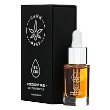 Cann Rest CBD 5% v kokosovém oleji bez chlorofylu 15ml Cann Rest CBD 5% v kokosovém oleji bez chlorofylu 15ml
