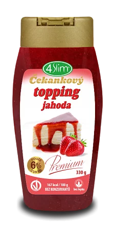 Čekankový topping jahoda 330g