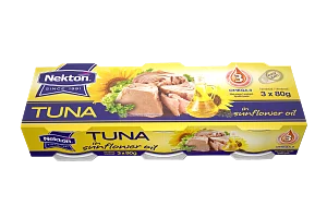 Nekton Tuňák ve slunečnicovém oleji 3 x 80g