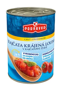 Podravka Rajčata krájená loupaná 400g