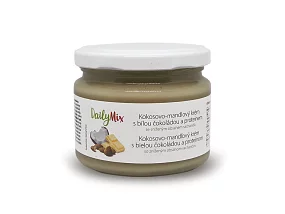 DailyMix Kokosovo-mandlový krém s bílou čokoládou a proteinem 300g DailyMix Kokosovo-mandlový krém s bílou čokoládou a proteinem 300g