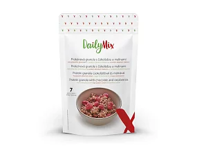 DailyMix Proteinová granola s čokoládou a malinami 350g (7 porcí) DailyMix Proteinová granola s čokoládou a malinami 350g (7 porcí)