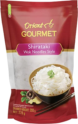 Orient Gourmet Shirataki ve tvaru wok nudlí v nálevu 270 g