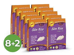 Výhodný balíček konjakové rýže Slim Pasta v nálevu 8+2 zdarma