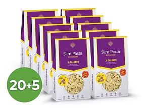 Výhodný balíček Slim Pasta fettuccine bez nálevu 20+5 zdarma