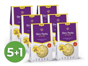Výhodný balíček konjakových fettuccine Slim Pasta bez nálevu 5+1 zdarma