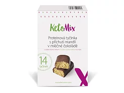 KetoMix Proteinová tyčinka s příchutí mandlí v mlečné čokoládě 40 g