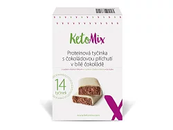 KetoMix Proteinová tyčinka s čokoládovou příchutí v bílé čokoládě 14 x 40 g
