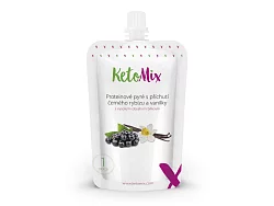 KetoMix Proteinové pyré s příchutí černého rybízu a vanilky 100 g (1 porce)