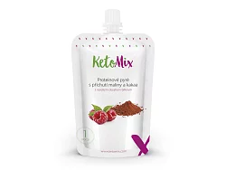 KetoMix Proteinové pyré s příchutí maliny a kakaa 100 g (1 porce)