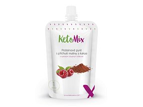 KetoMix Proteinové pyré s příchutí maliny a kakaa 100 g (1 porce)