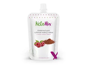 KetoMix Proteinové pyré s příchutí maliny a kakaa 100 g (1 porce)