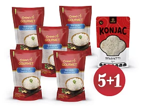 iPlody Balíček 5x konjakových špaget Orient Gourment + 1x konjakové špagety Usui