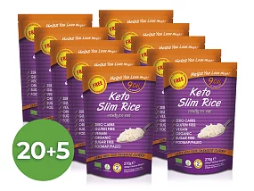 Výhodný balíček konjakové rýže Slim Pasta v nálevu 20+5 zdarma