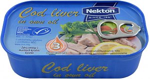 Nekton Tresčí játra výběrová ve vlastním oleji MSC 115 g Nekton Tresčí játra výběrová ve vlastním oleji MSC 115 g