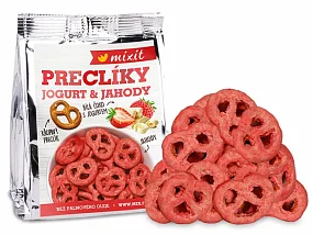 Mixit Preclíky do kapsy, jogurtová čokoláda s jahodami 70 g