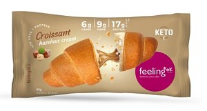 Feeling OK Proteinový croissant s lískooříškovou náplní 65 g